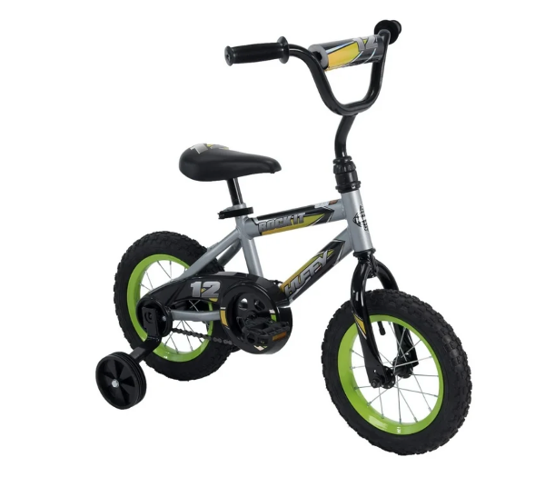 Bicicleta para Niños Rock It Huffy , Ruedas de 12", Mayores de 3 Años, Ruedas de Entrenamiento, Gris - Imagen 6